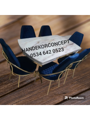 MASA X KLOKS  6 SANDALYE